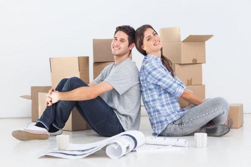 Packed moving boxes and furniture handled by Camden removals specialists