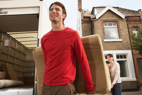 Student belongings packed for a Camden removals service