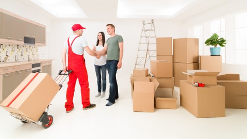 Fragile household items wrapped for safe moving in Camden