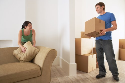 Packing boxes and furniture for a Camden house removal