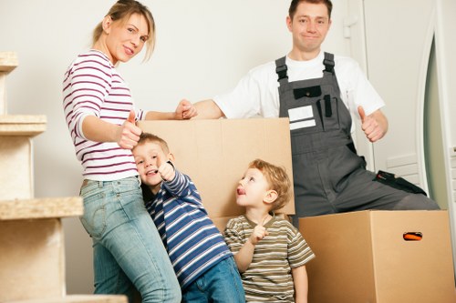 Storage boxes and packing materials for Camden organisation